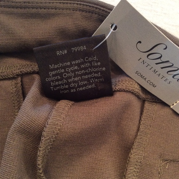 Soma Perfect Ponte Contour Pants, Olive, Size Large, Wide Leg, Stretch, NWT - Picture 6 of 7
